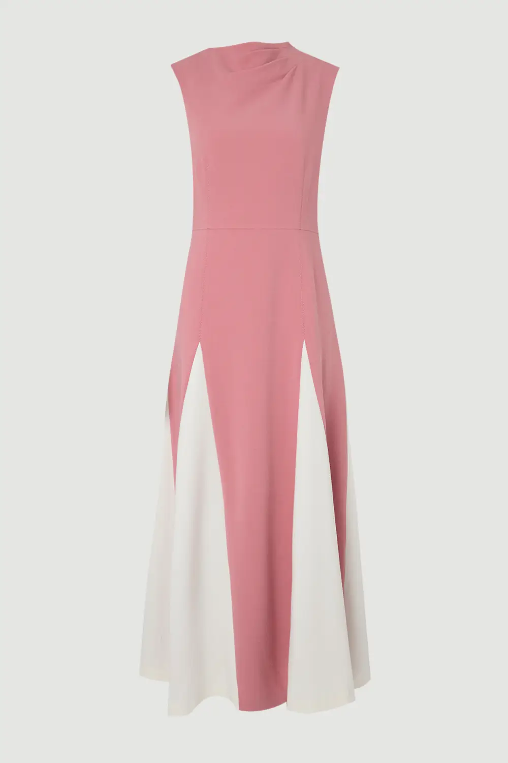 Dusty Rose/Cream Color-Block Maxi